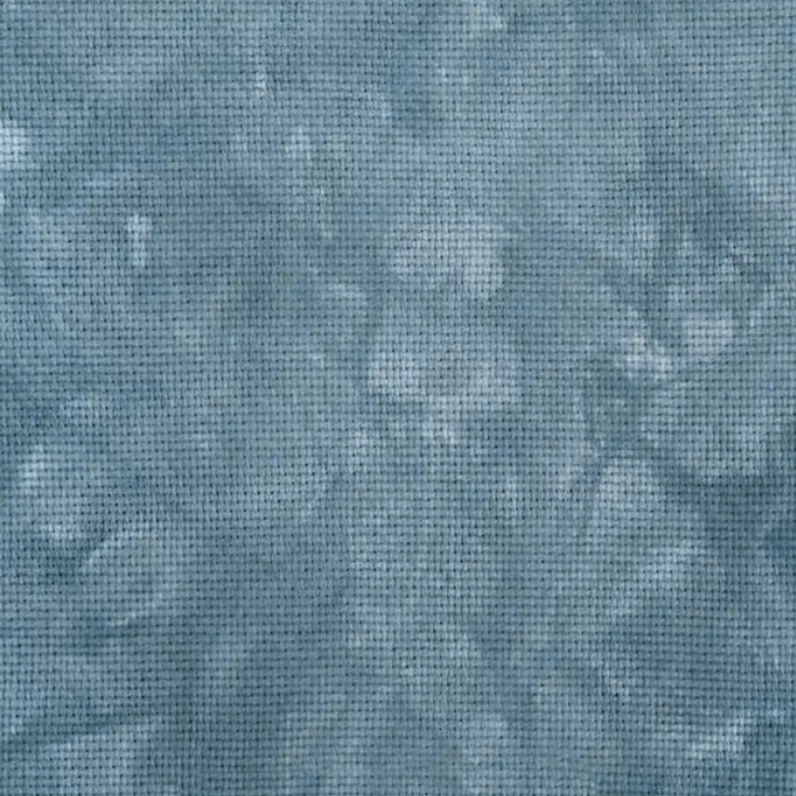 dusk is a medium blue with gray undertones hand dyed by fiber on a whim for cross stitch projects 