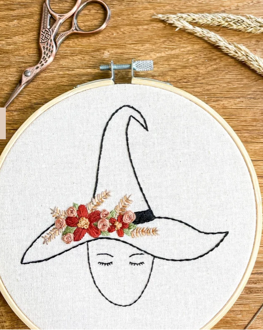 Pre-Order: Fancy Witch (Beginner Embroidery Kit) | Sherwood Forest (begins shipping late August)