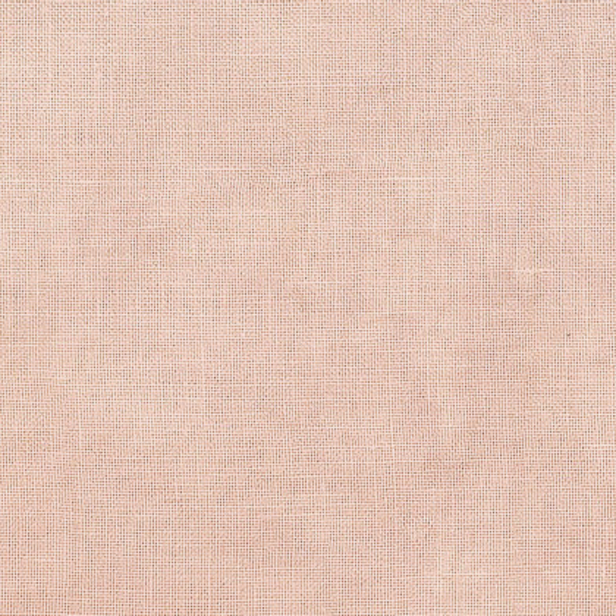 A close-up of a light pink woven fabric texture with a fine linen-like weave pattern.