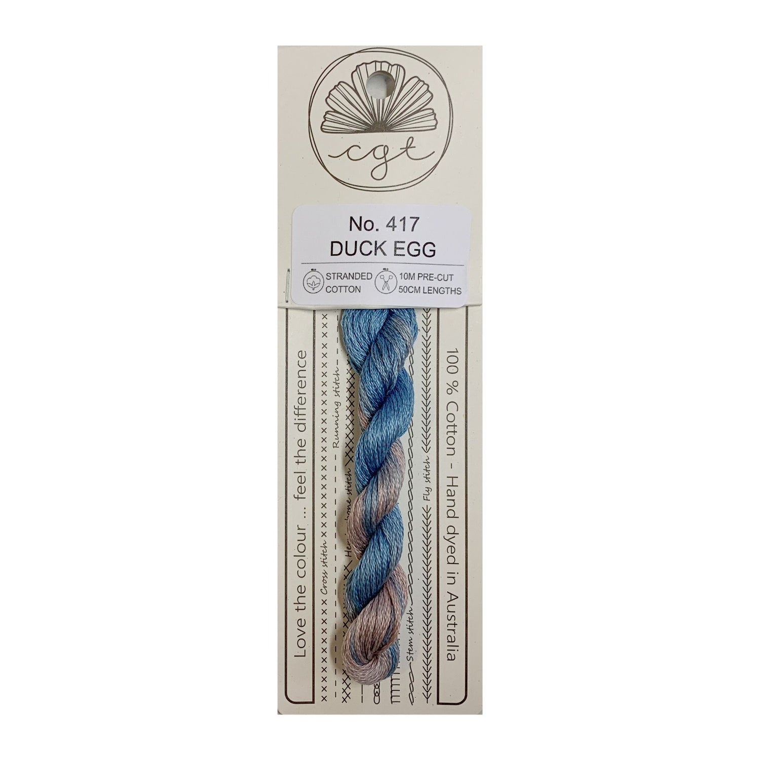Duck Egg | Cottage Garden Threads* – TopKnot Stitcher Shop