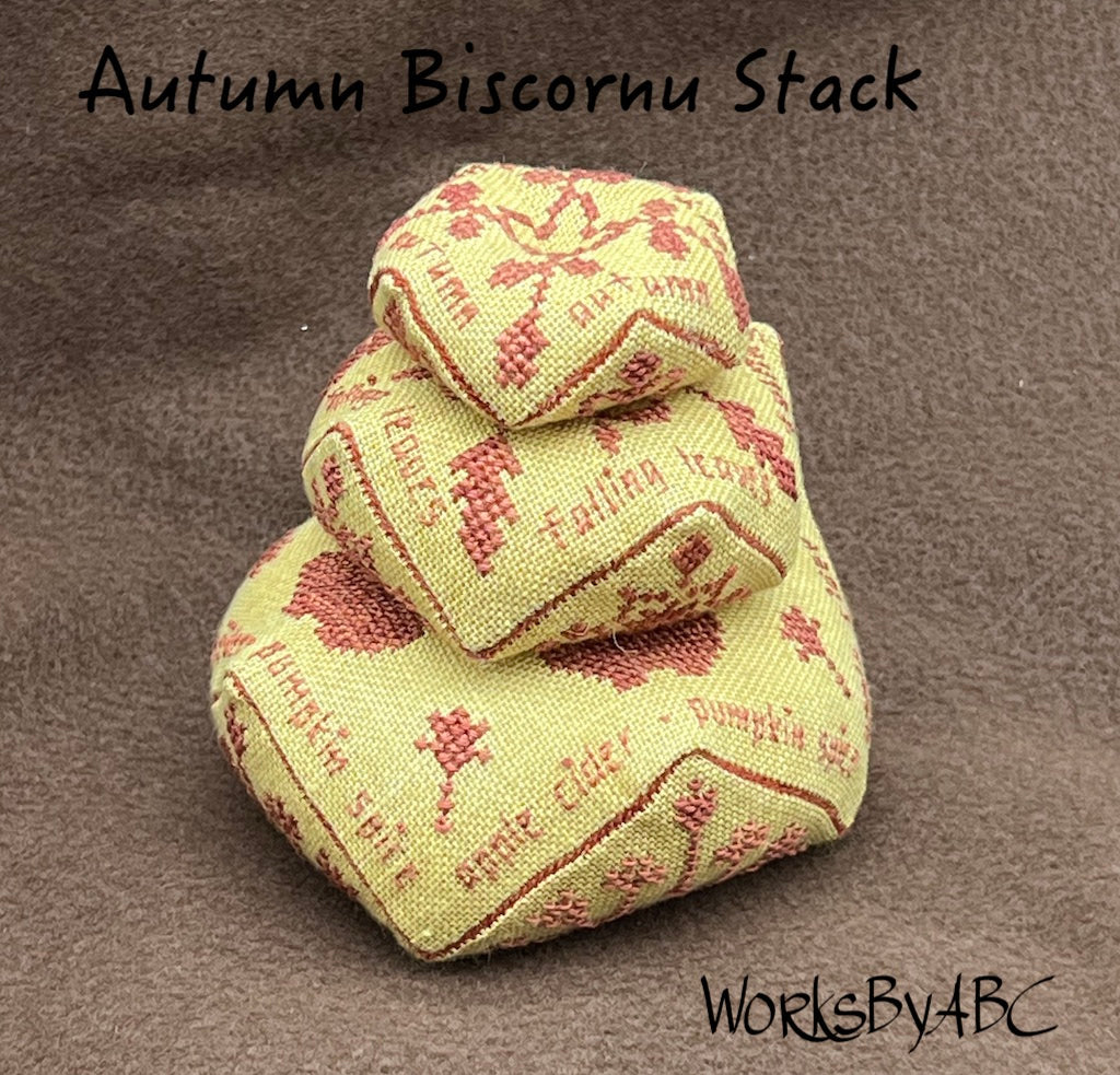 Autumn Biscornu Stack | WorksByABC