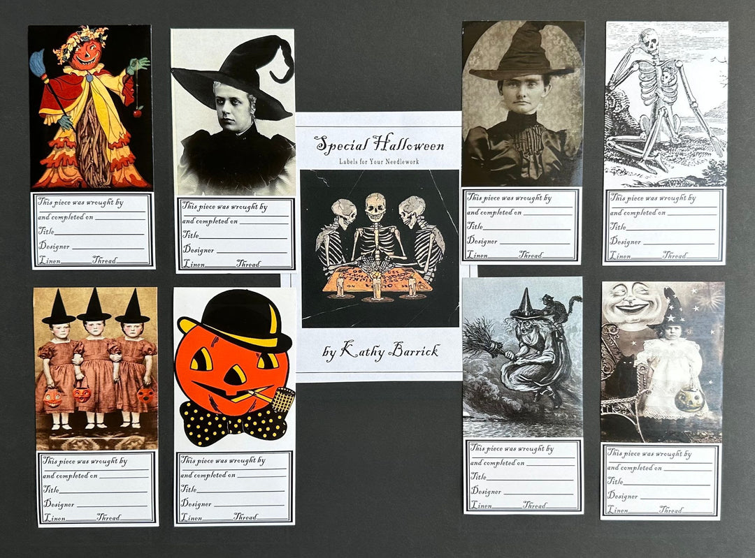 Special Halloween Needlework Labels | Kathy Barrick