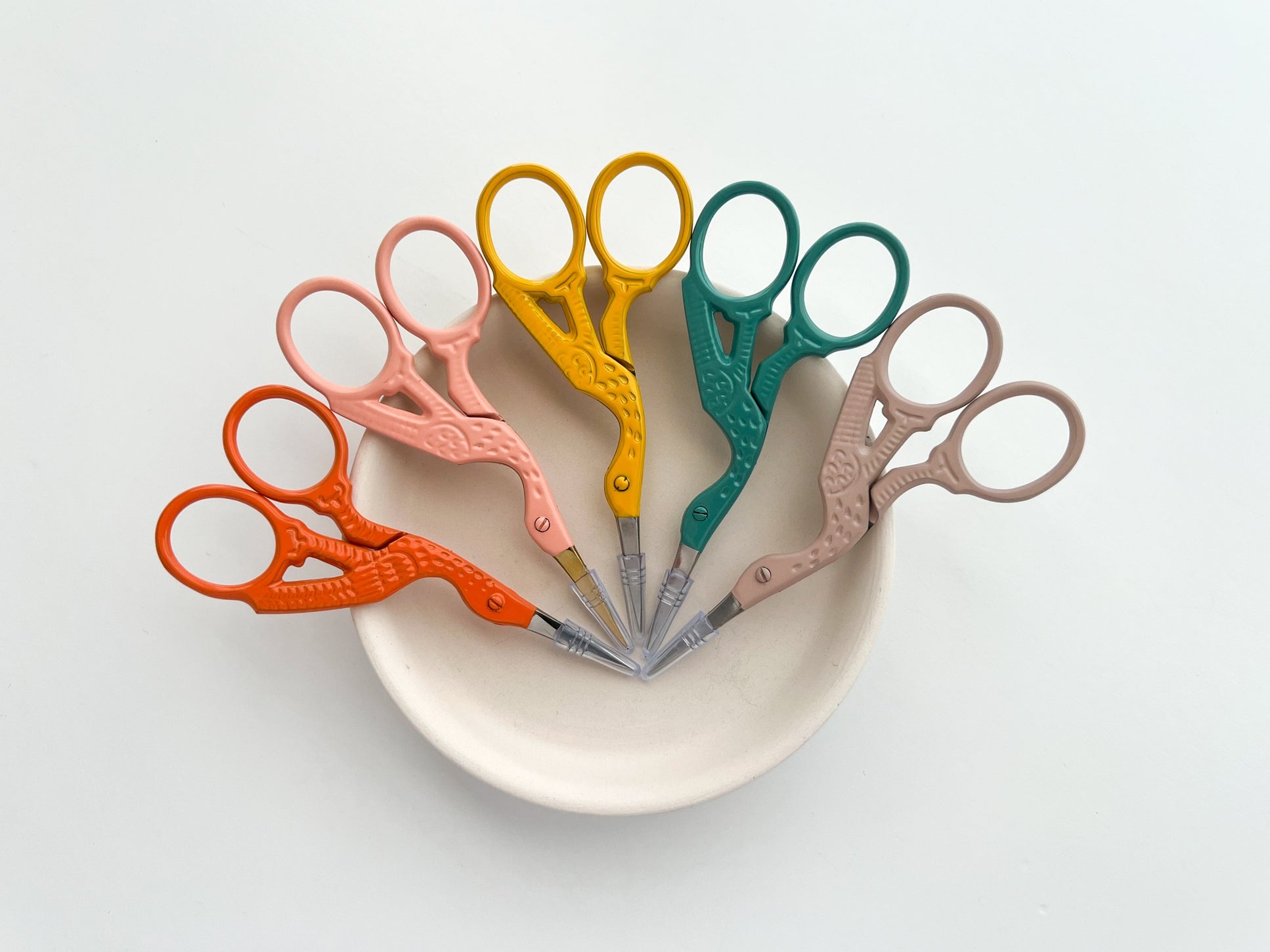 Colorful Stork Embroidery Scissors