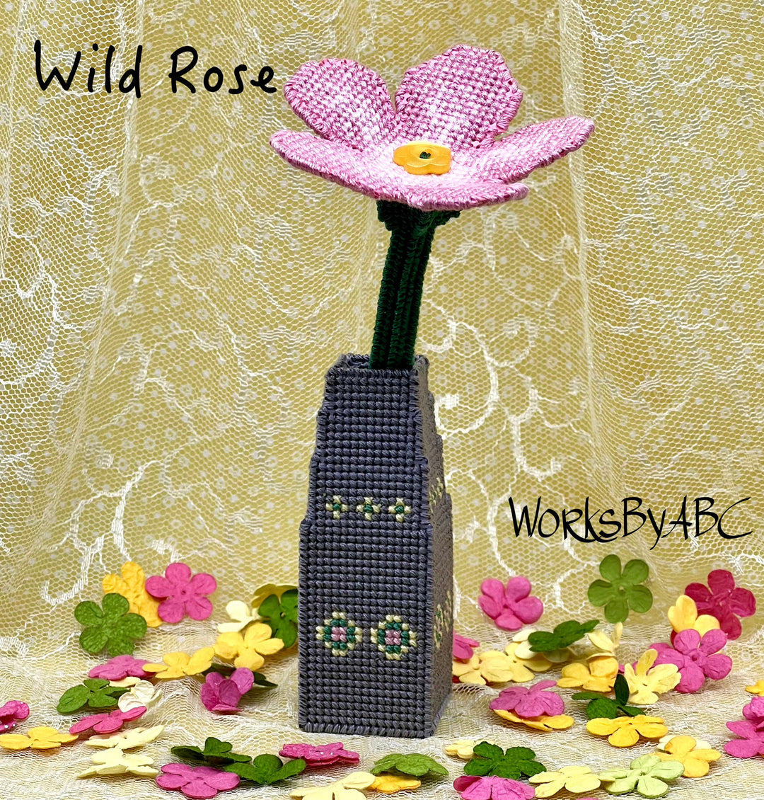 Wild Rose (includes perforated paper & button!) | WorksByABC (Nashville Market 2024)