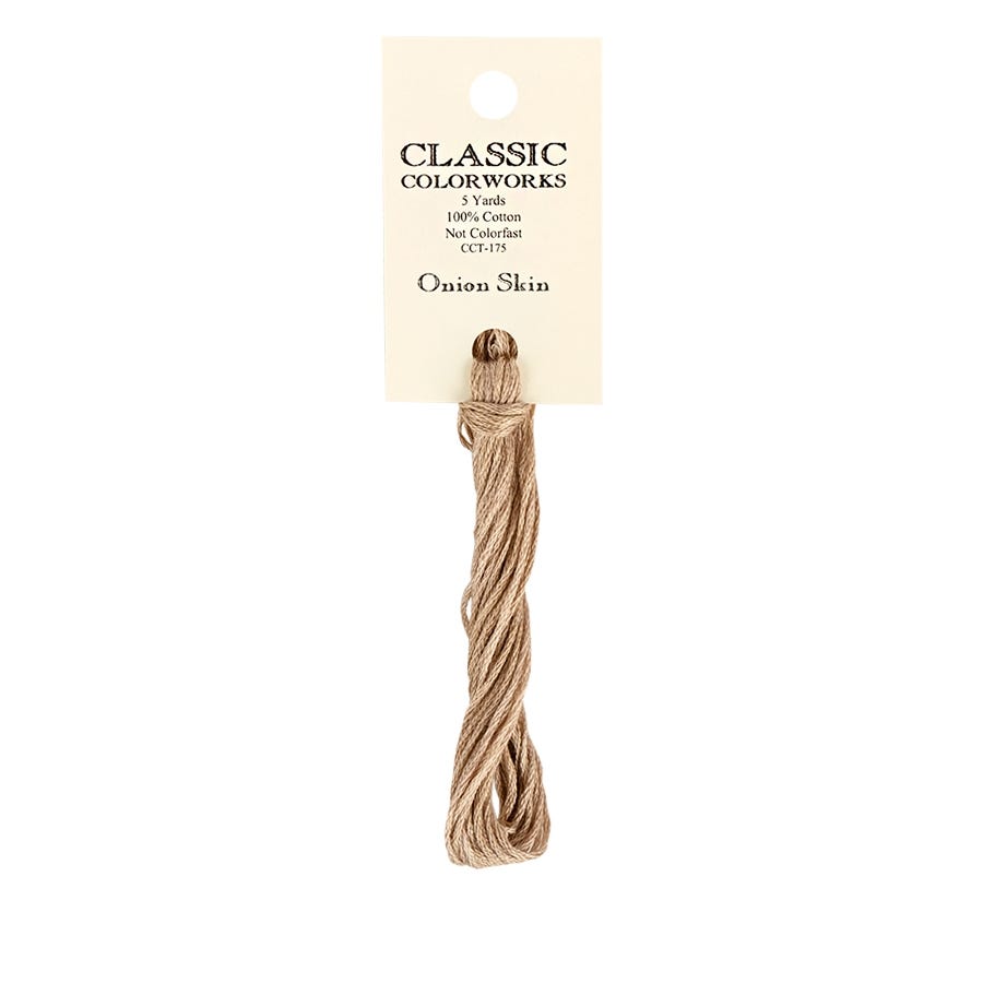 Onion Skin Classic Colorworks Thread | Hand-Dyed Embroidery Floss