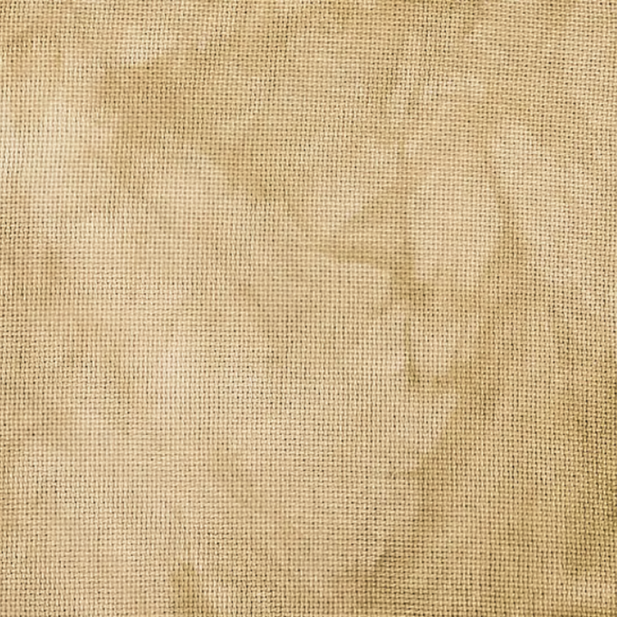 parchment aida is a rich tan color with green undertones fiber on a whim hand dyed cross stitch fabric 