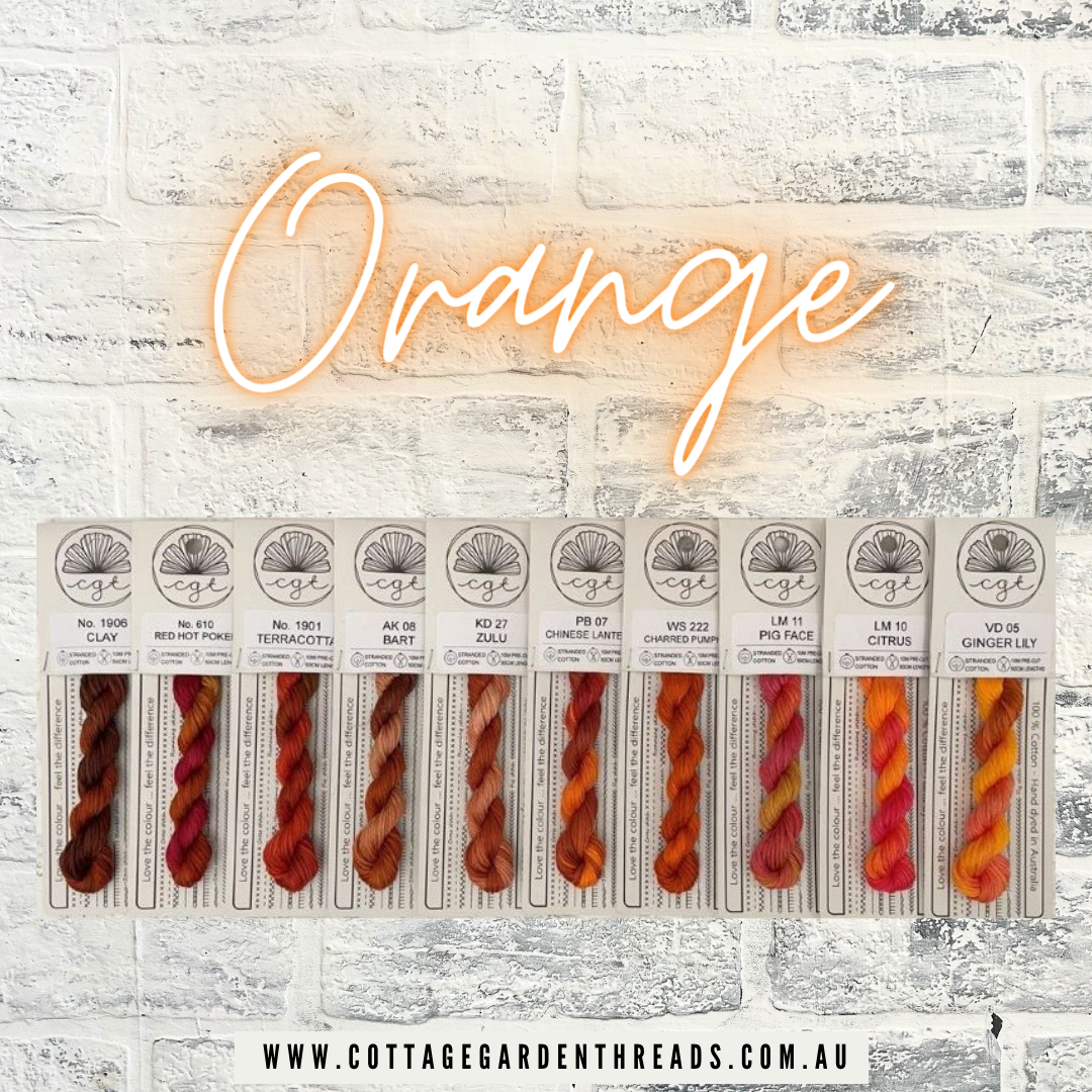 Orange Colorway - set of 10 skeins | Cottage Garden Threads
