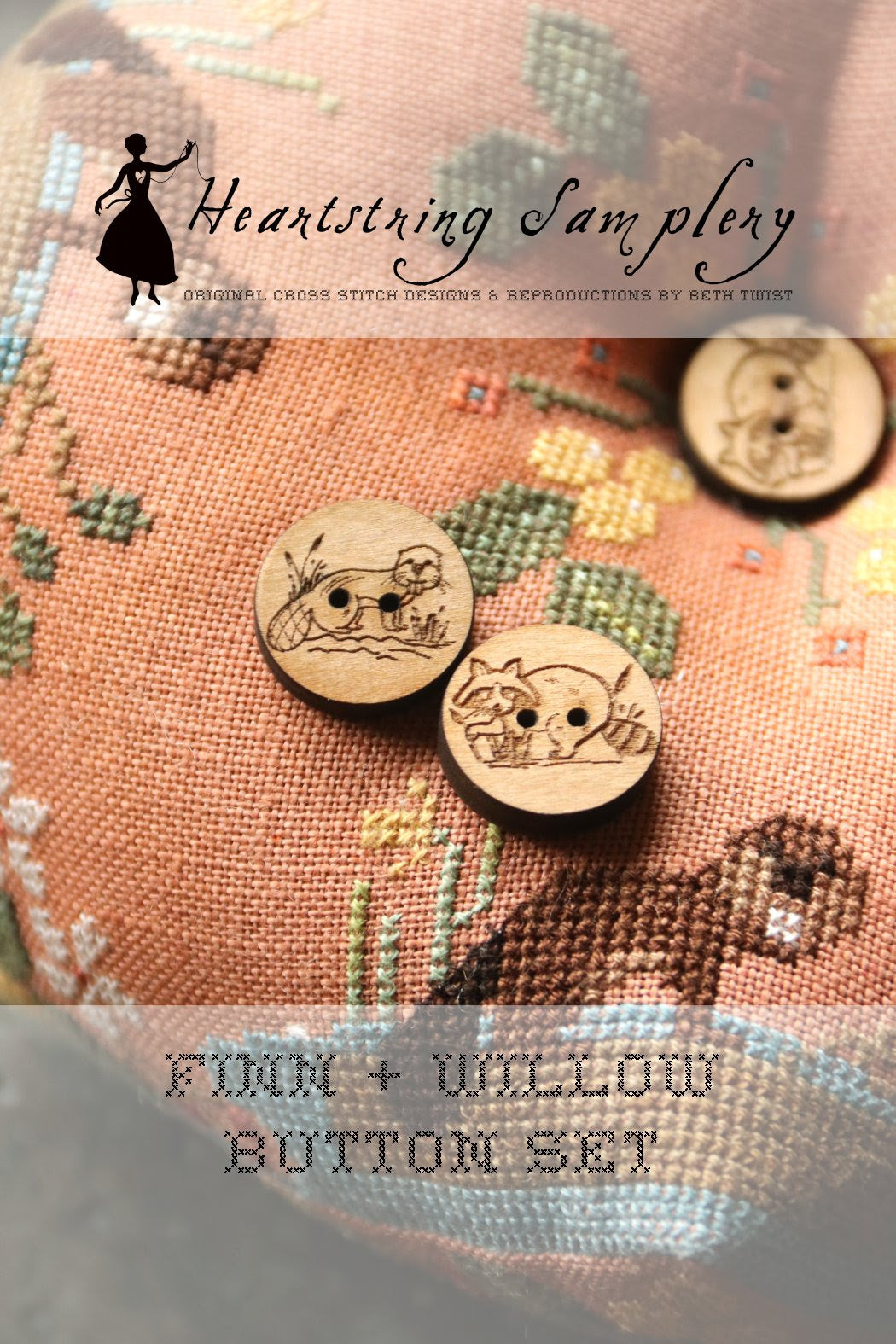 Pre-Order: Finn & Willow Button Set | Heartstring Samplery - Nashville 2026 (ships in March)