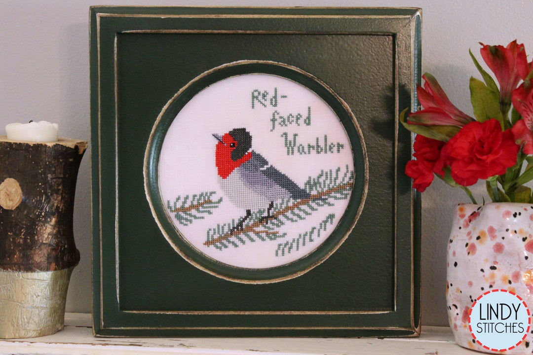 Red-Faced Warbler - Bird Crush Club #12 | Lindy Stitches