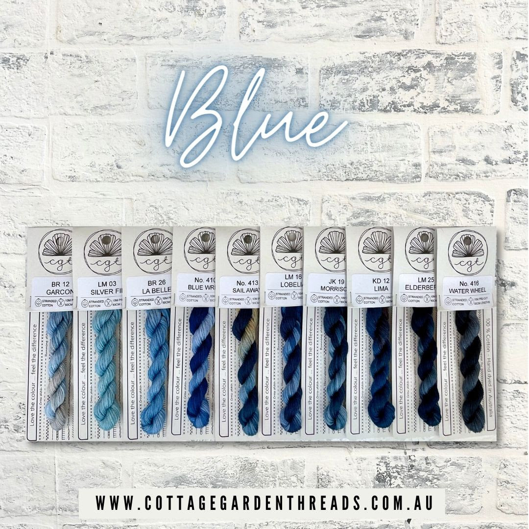 Pre-Order: Blue Colorway - set of 10 blue skeins | Cottage Garden Threads **restocking, ships in May**