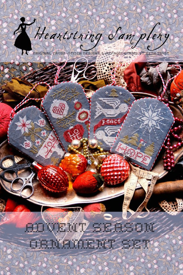 Advent Season Ornament Set | Heartstring Samplery