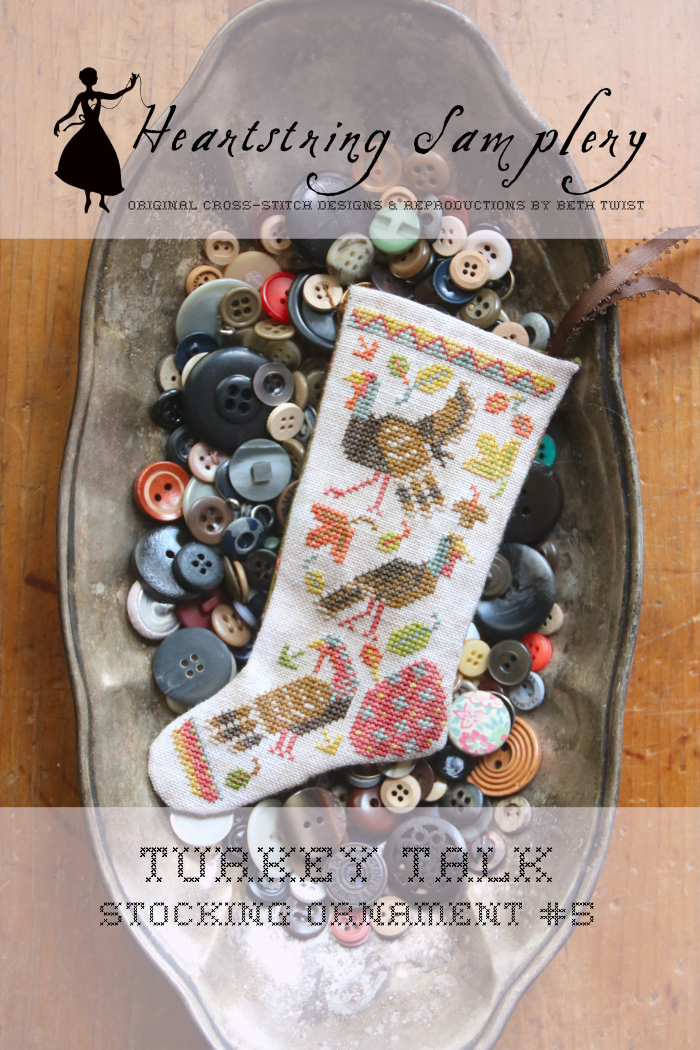 Turkey Talk Stocking Ornament | Heartstring Samplery