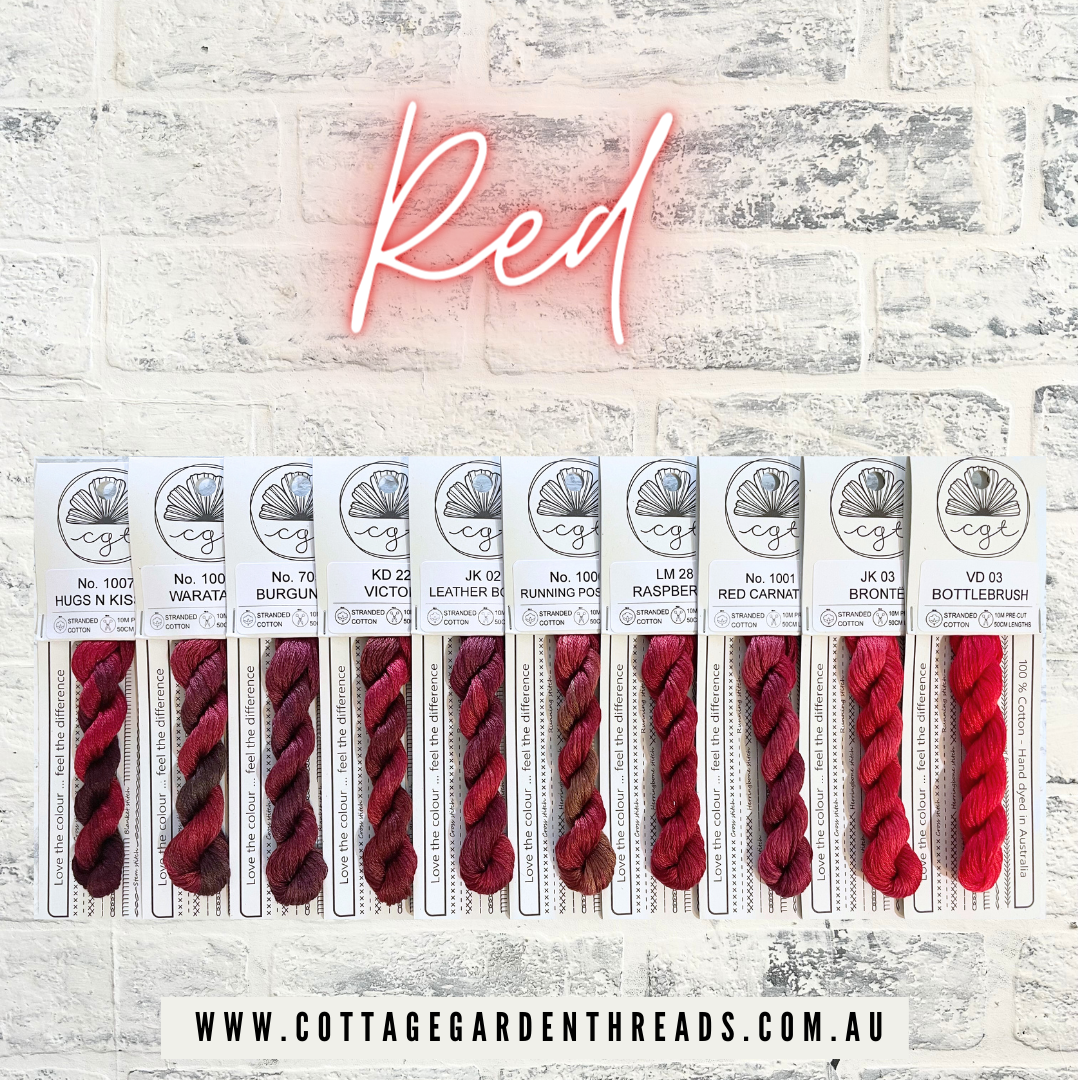 Red Colorway - set of 10 red skeins | Cottage Garden Threads – TopKnot ...