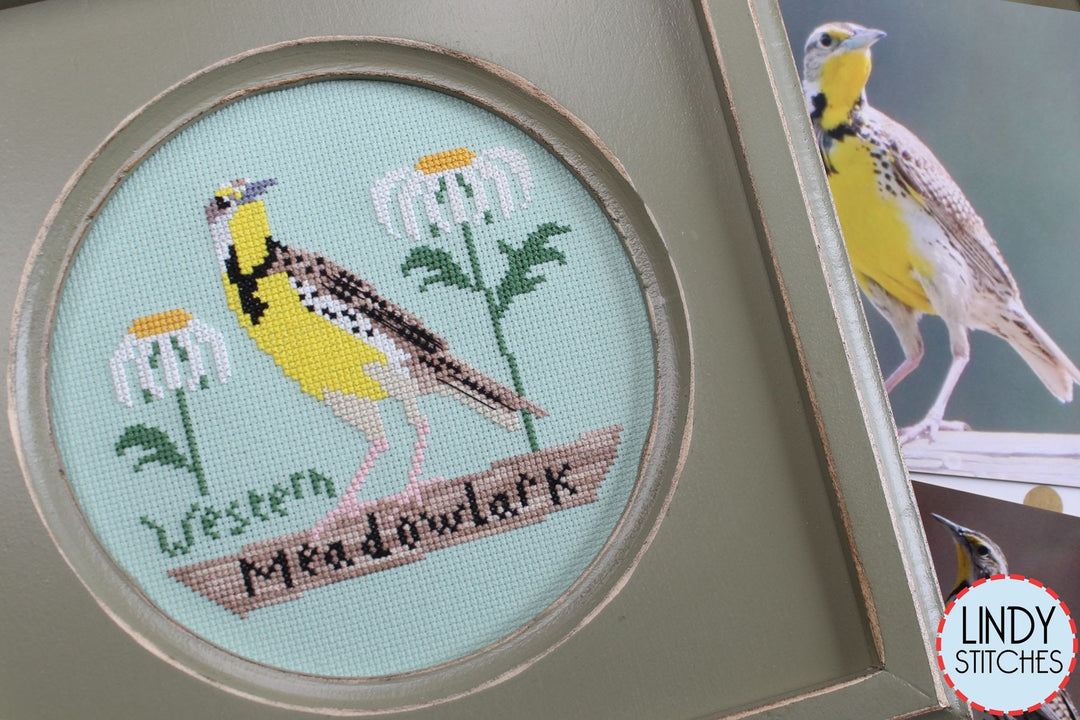 Western Meadowlark - Bird Crush Club #6 | Lindy Stitches