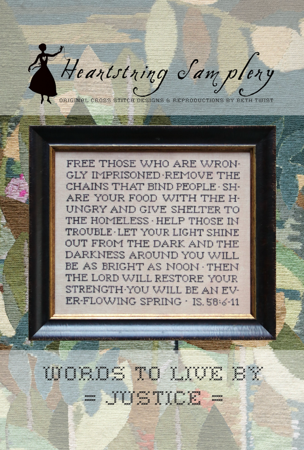 Framed text with a quote on a textured background