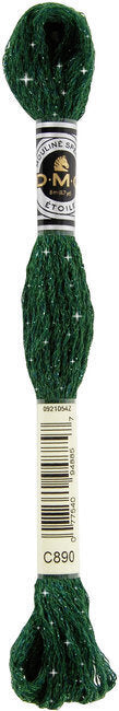 DMC C890 Dark Pistachio Green | DMC Etoile Embroidery Thread