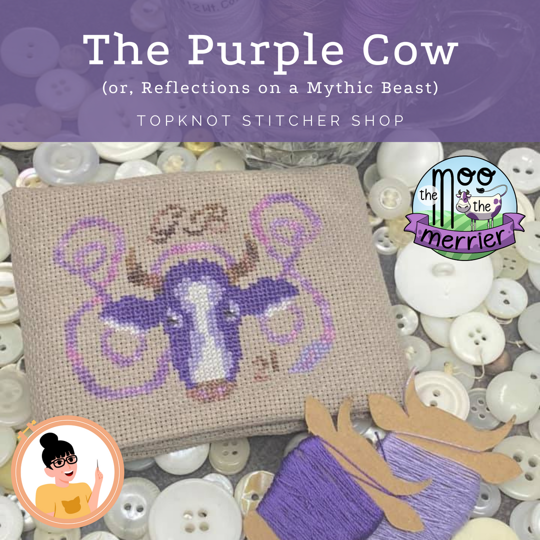 The Purple Cow - The Moo The Merrier | TopKnot Stitcher Shop - Printed Pattern