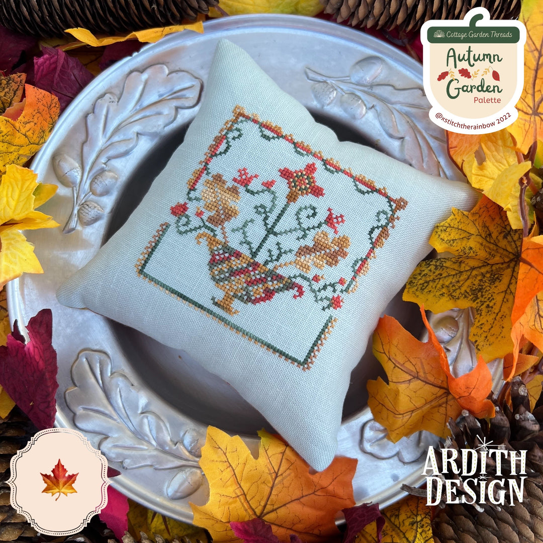 Autumn Floral Urn -  XStitch the Rainbow Autumn Garden Palette | Ardith Design