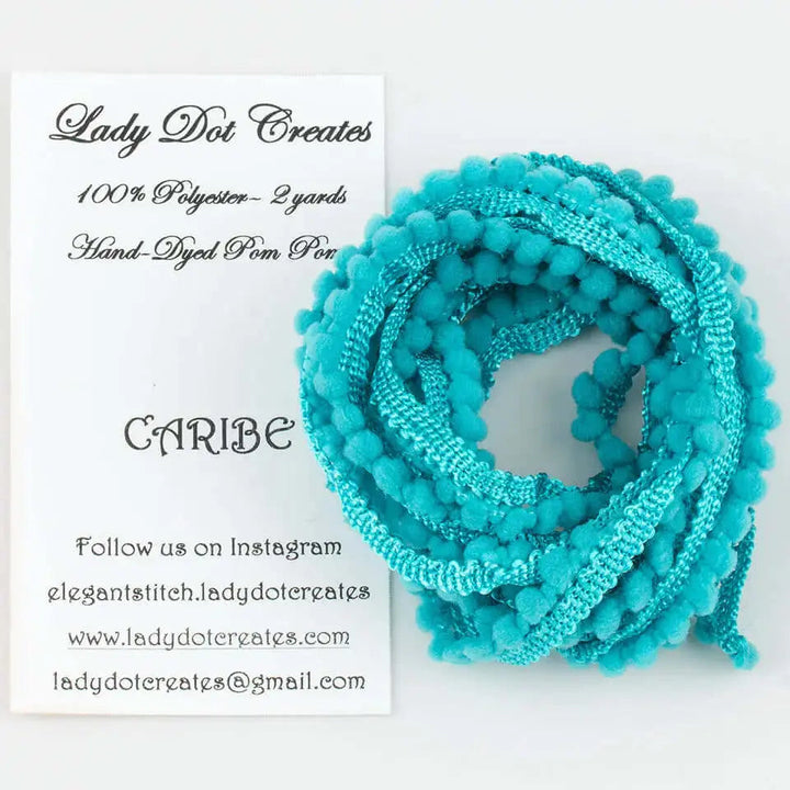 Caribe Pom Pom Trim | Lady Dot Creates