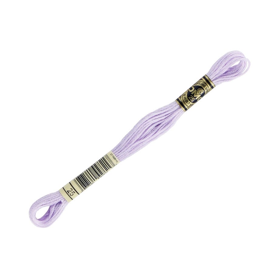 Lavender embroidery floss with a brand label on a white background