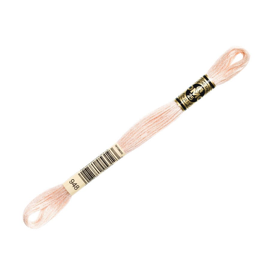 Spool of embroidery floss with a brand label on a white background