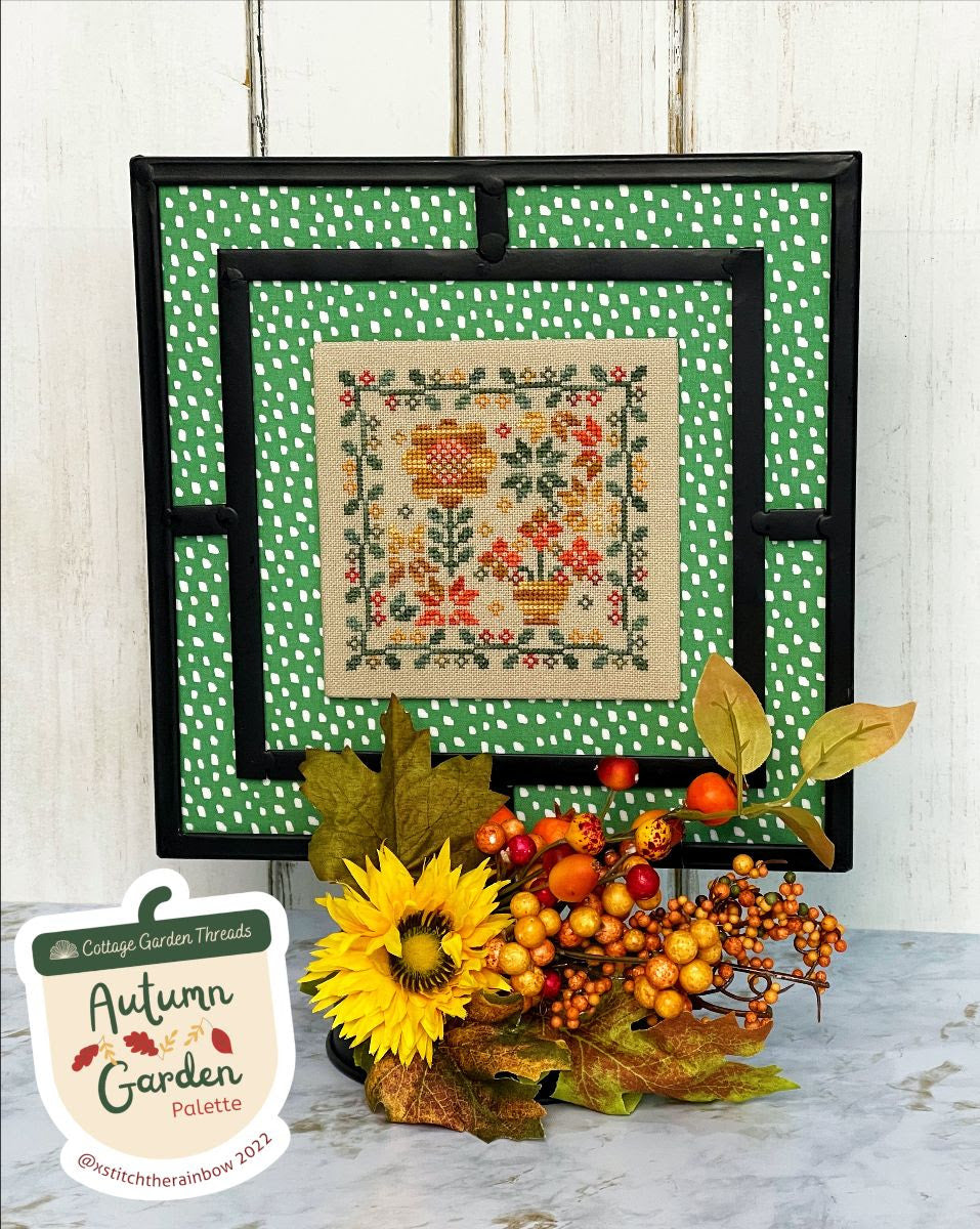 Flowers for Fall - Autumn Garden Palette XStitch the Rainbow | Little Stitch Girl