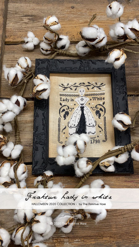 Fraktur Lady in White | The Primitive Hare