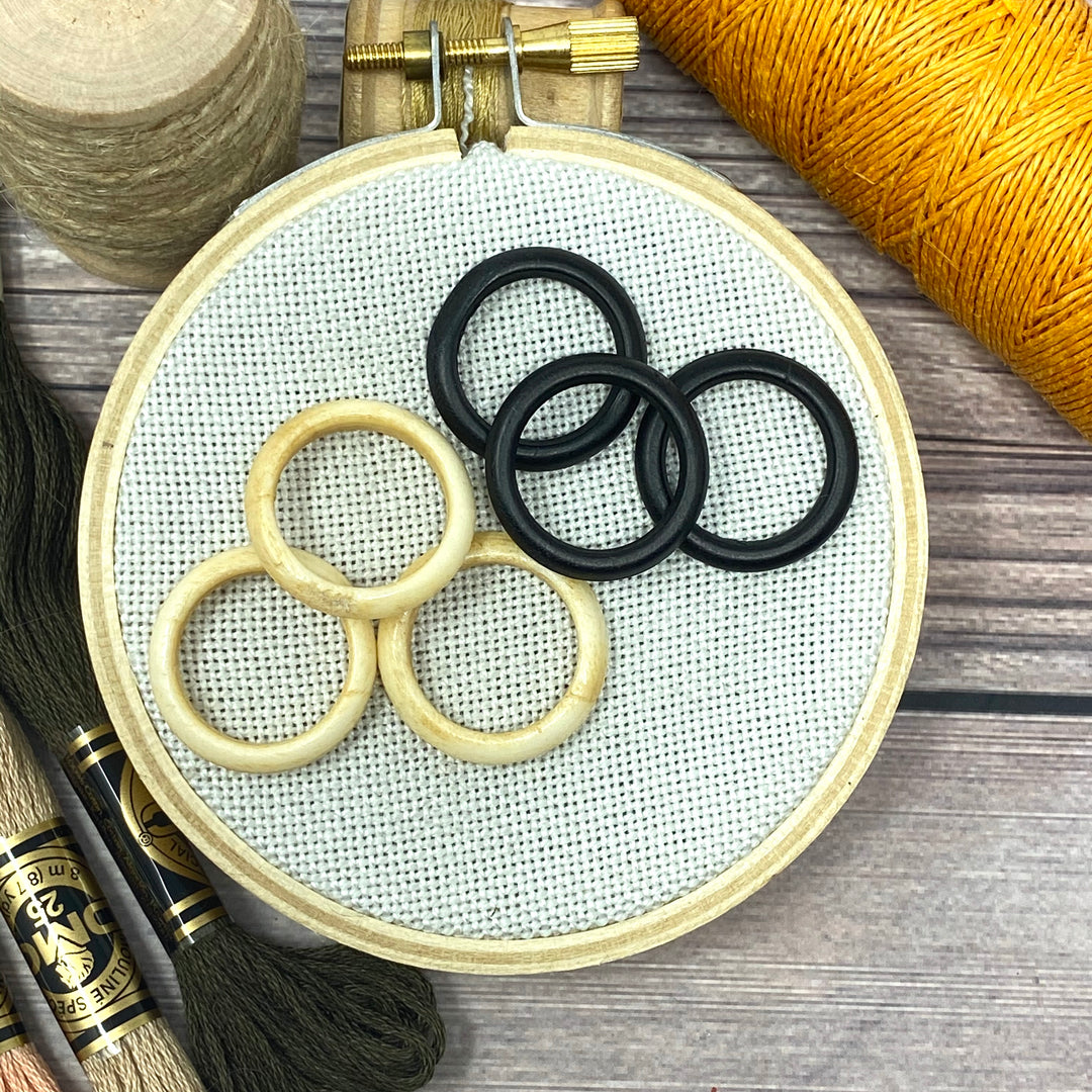 Hand Crafted Bone Rings for Cross Stitch Finishing | Set of 3 or 10