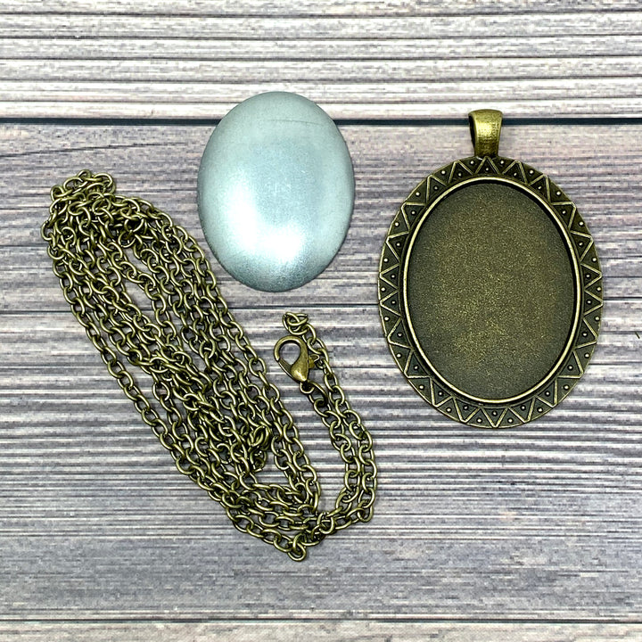 Cross Stitch or Embroidery Pendant Necklace Blanks | TopKnot Stitcher Shop