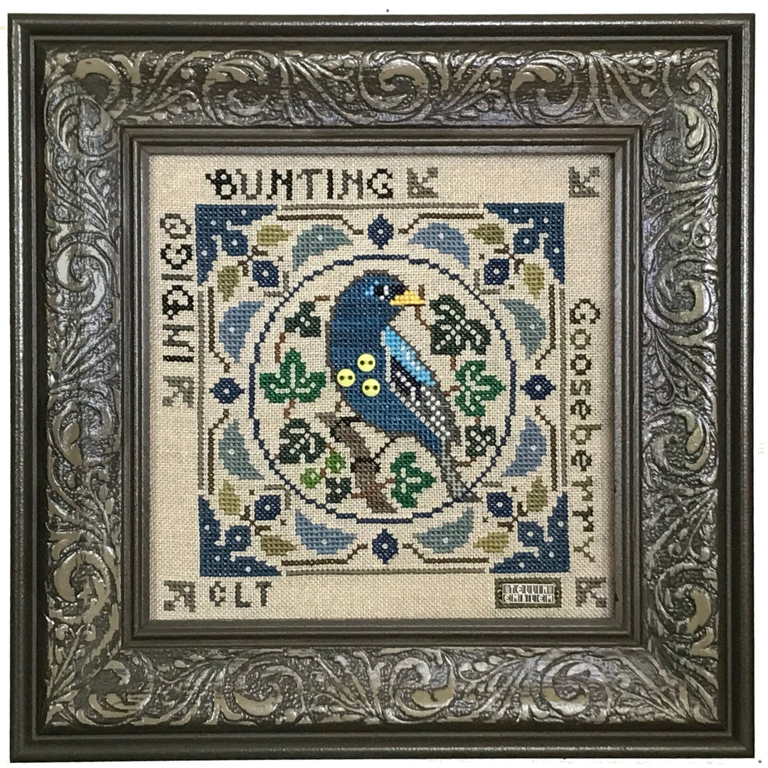 Indigo Bunting - Birdie & Berries | Tellin Emblem