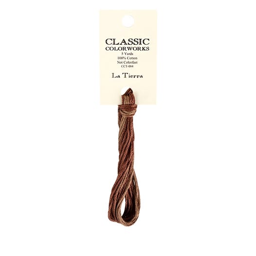 Brown embroidery floss with a Classic Colorworks label on a white background