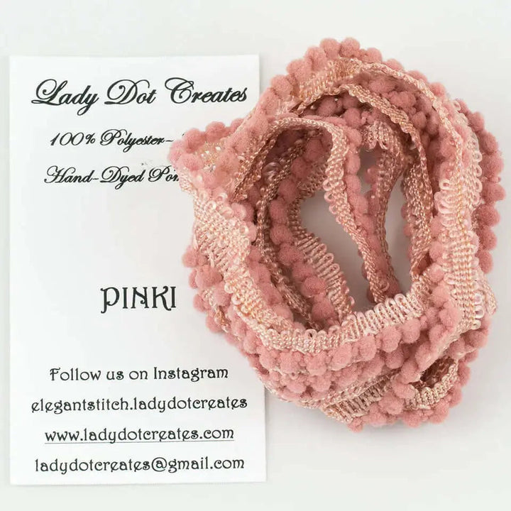 Pinki Pom Pom Trim | Lady Dot Creates