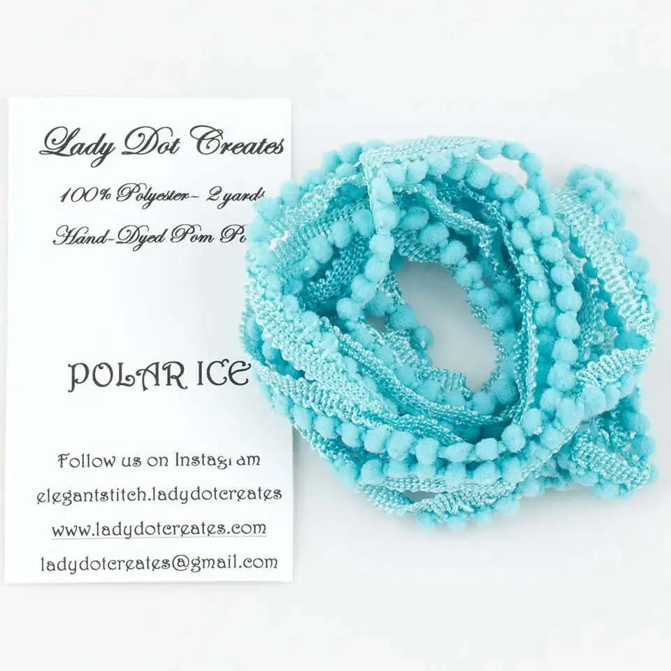 Polar Ice Pom Pom Trim | Lady Dot Creates