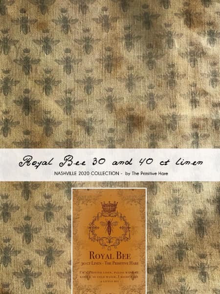 Royal Bee 30ct linen | The Primitive Hare