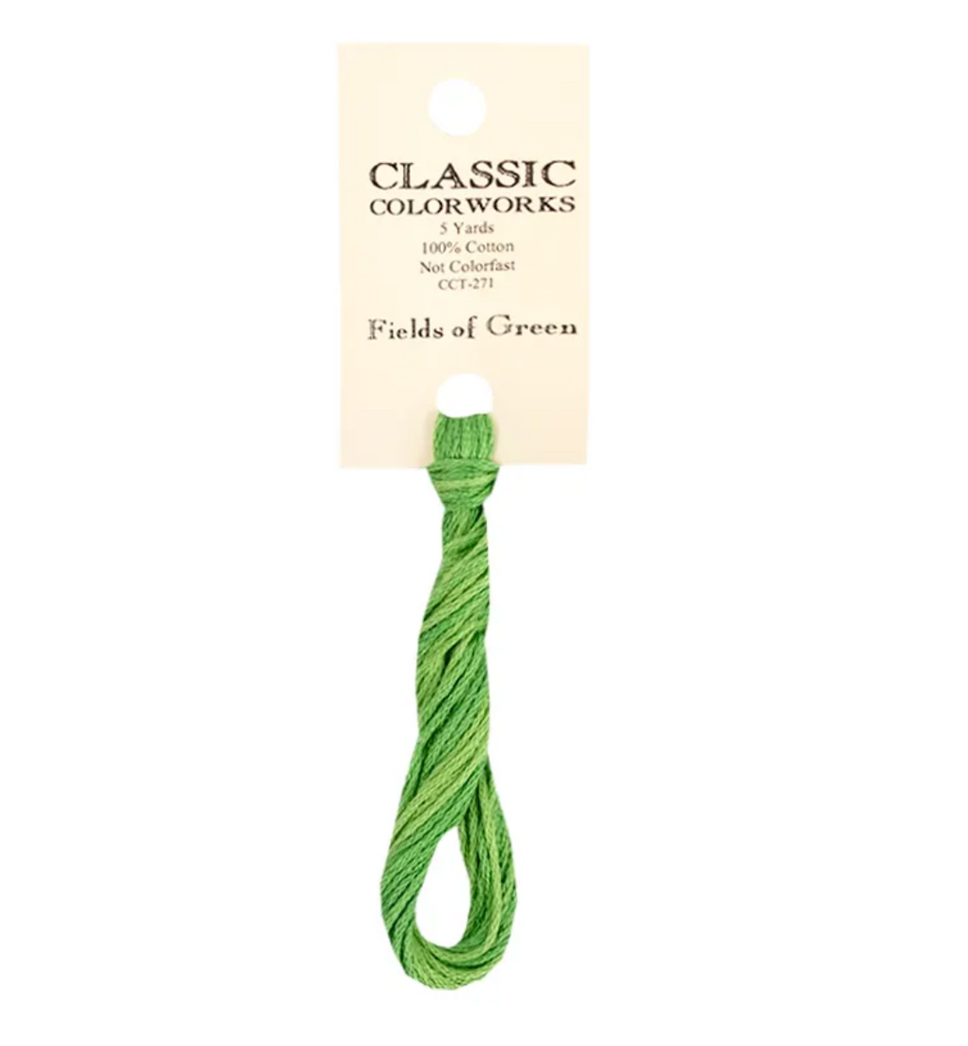 Fields of Green | Classic Colorworks - Hand-Dyed Embroidery Floss