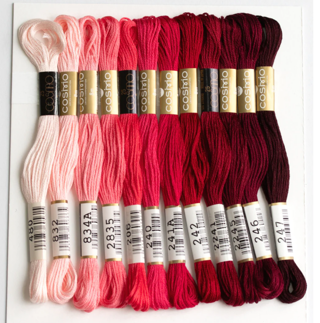Cosmo Embroidery Floss Collection - Red Camellia | Cosmo Lecein
