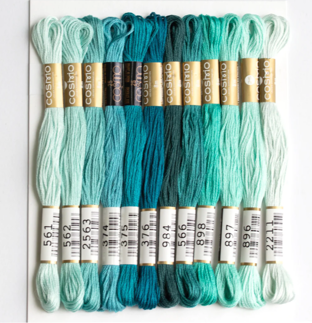 Cosmo Embroidery Floss Collection - Blue Lagoon | Cosmo Lecein
