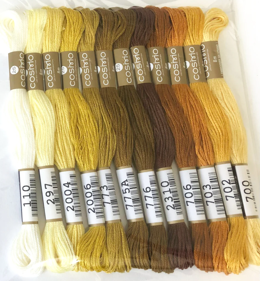 Cosmo Embroidery Floss Collection - Golden Wheat | Cosmo Lecein