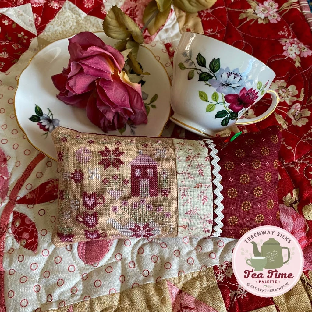 Tea Garden Pin Pillow - Tea Time Palette | Pansy Patch Quilts & Stitchery