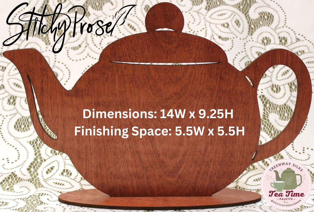 Tea Pot Finishing Board Stand - Tea Time SAL | Stitchy Prose