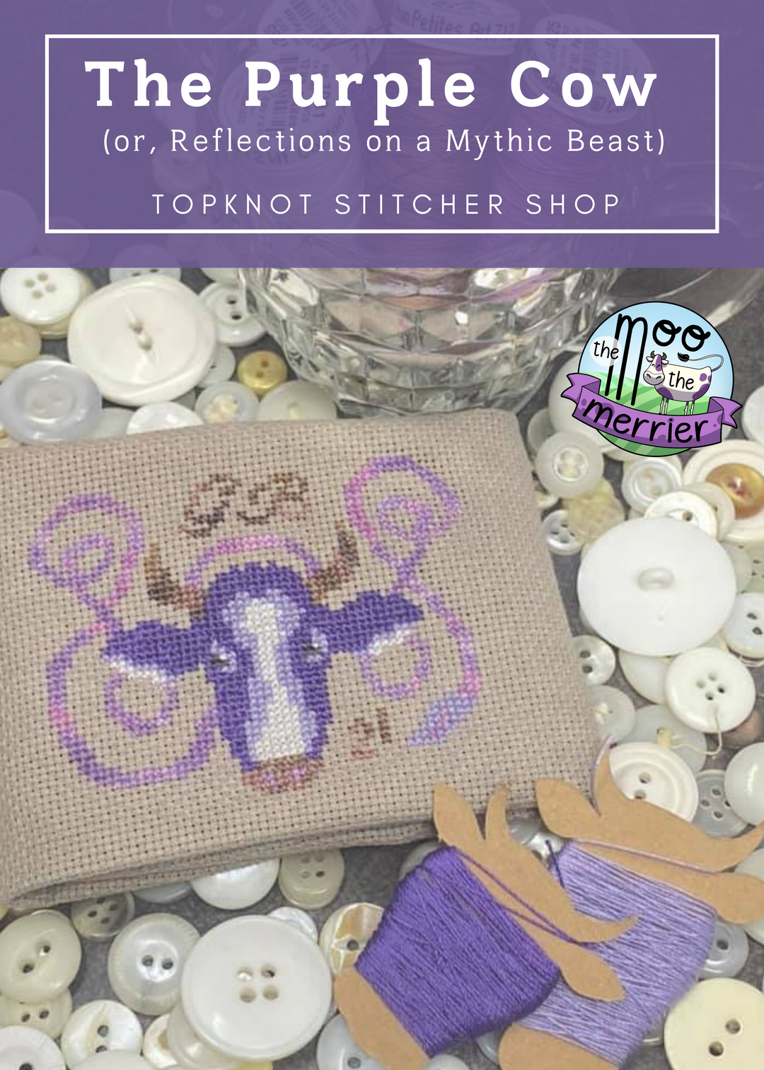 The Purple Cow (PDF) - The Moo The Merrier | TopKnot Stitcher Shop -  PDF Download
