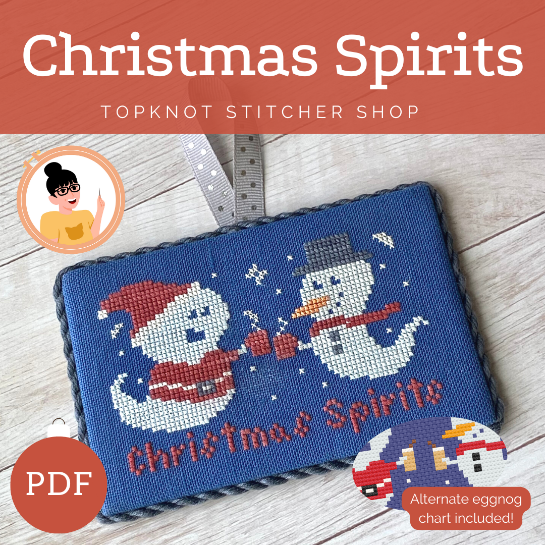 Christmas Spirits - A Holiday Ghostie (PDF) | TopKnot Stitcher Shop - PDF Download