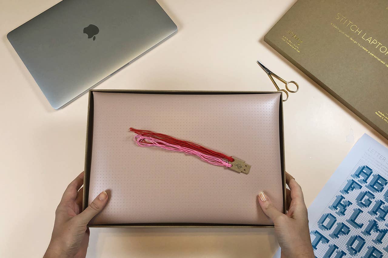 DIY Cross Stitch Laptop Sleeve Kit | Chasing Threads