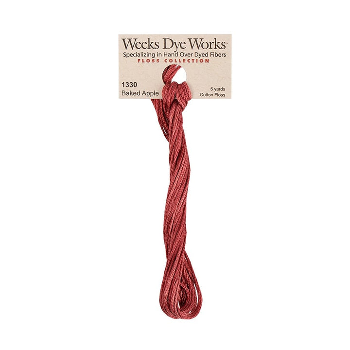 deep red floss skein 