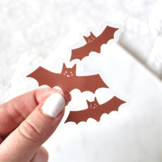 Clear Halloween Bats Sticker | Elyse Breanne Design