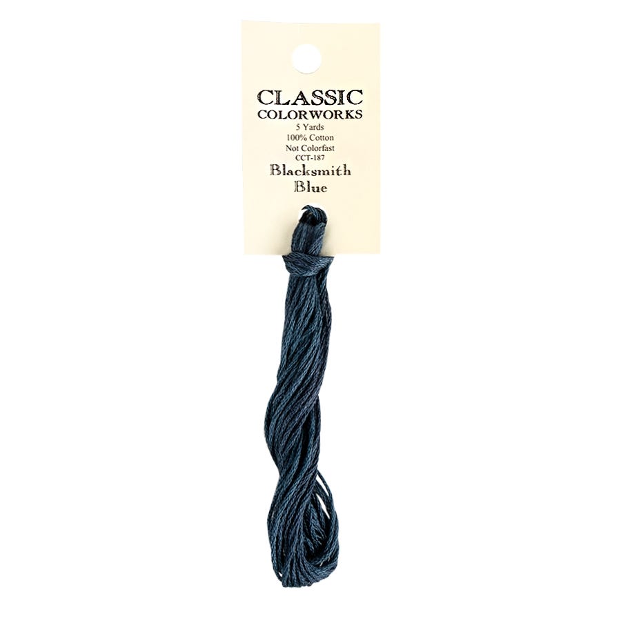 Blacksmith Blue Classic Colorworks Thread | Hand-Dyed Embroidery Floss