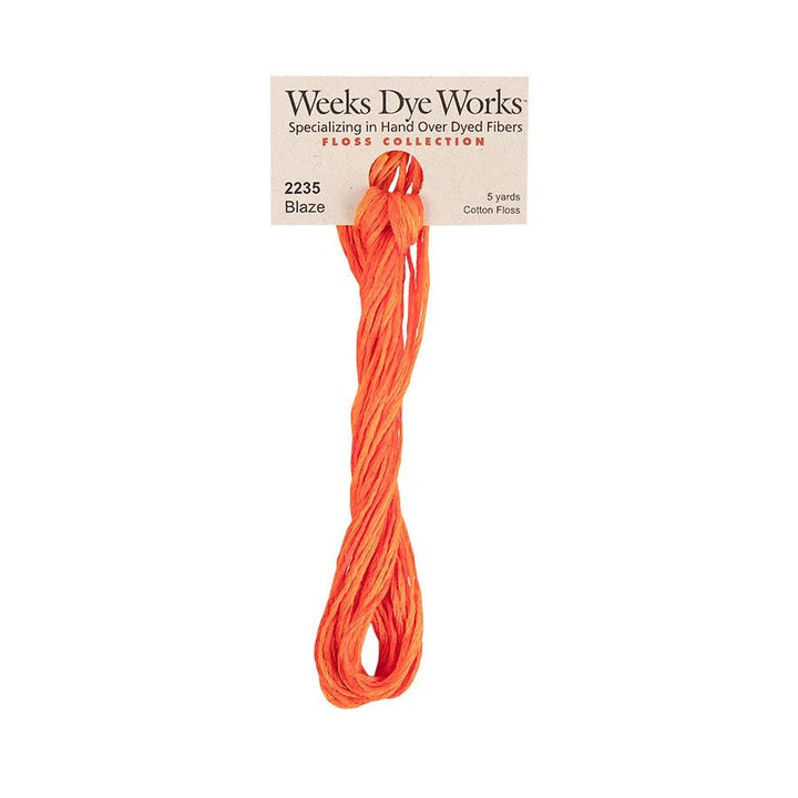 bright orange embroidery floss skein