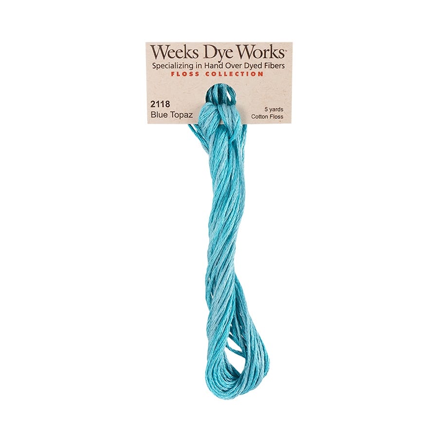 bright light blue teal thread embroidery floss