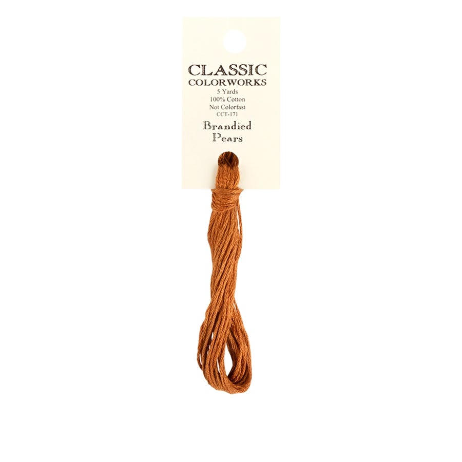 Brandied Pears Classic Colorworks Thread | Hand-Dyed Embroidery Floss
