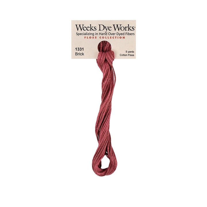 brick red floss skein